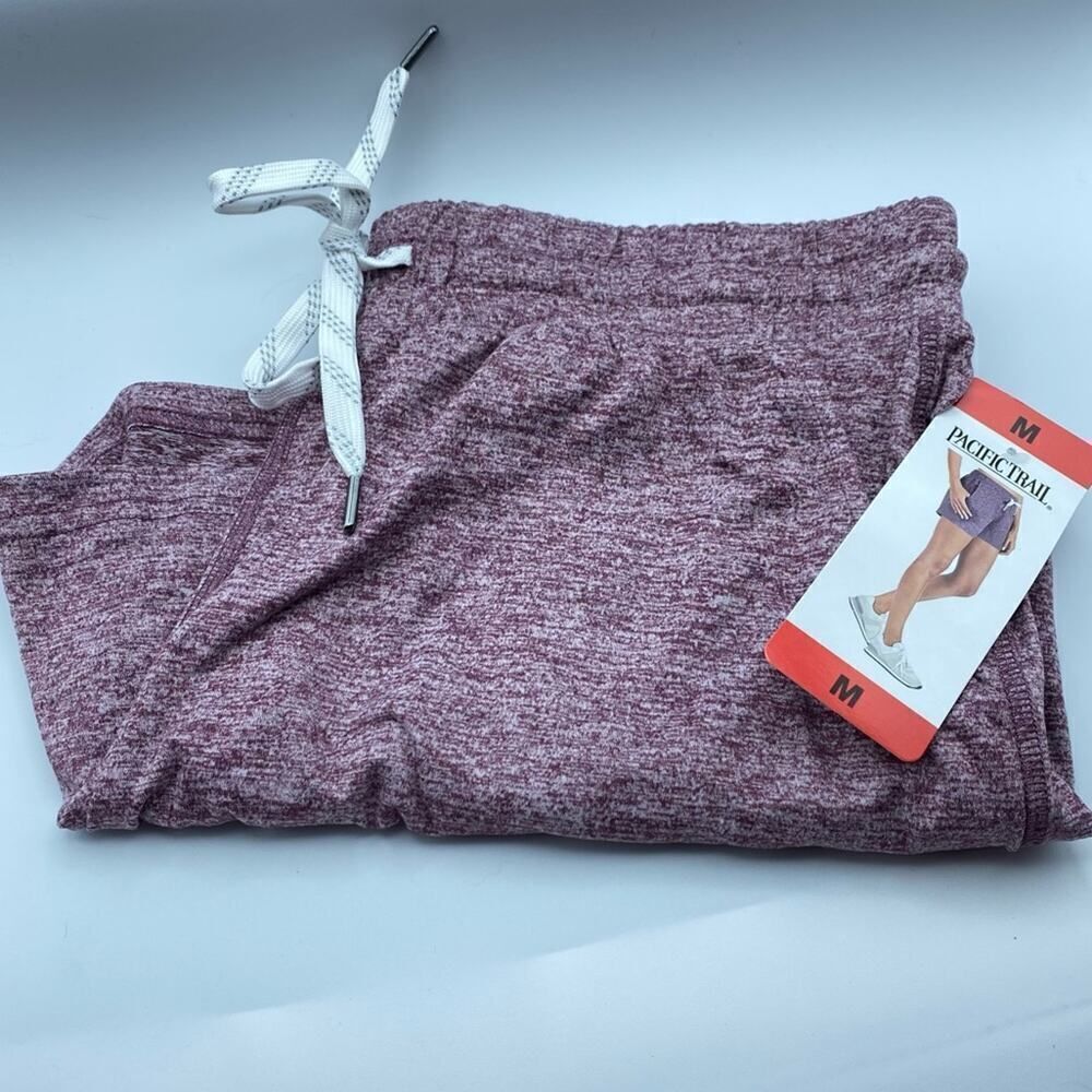 Pacific Trail Relaxed Athletic Shorts In Eggplant Heather Size Medium - Picture 2 of 9